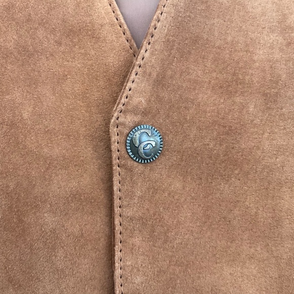 Cripple Creek Men's Cognac Suede Leather Vest XL NWT - Picture 16 of 16